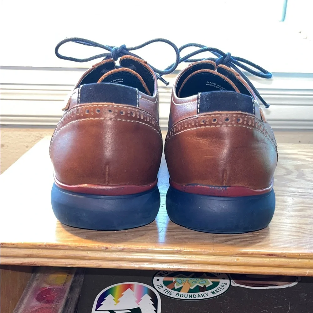 PIKOLINOS Tan Brown‎ Leather Men's Oxfords Wingtips Walking Soles 8